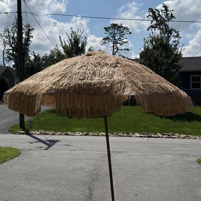 Tiki Fringe Patio Umbrella with Stand (G-HS)
