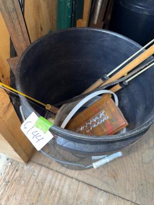 Sale Photo Thumbnail #18: G144-Bucket with Fishing items