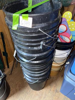 Sale Photo Thumbnail #23: G143-Buckets, fencing and garden spinners