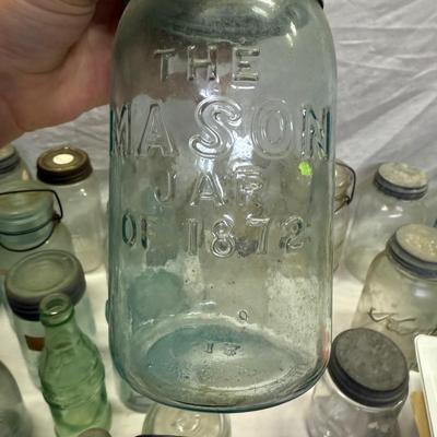 Vintage Mason Jars, Apothecary & Soda Bottles Plus More (W-EL)