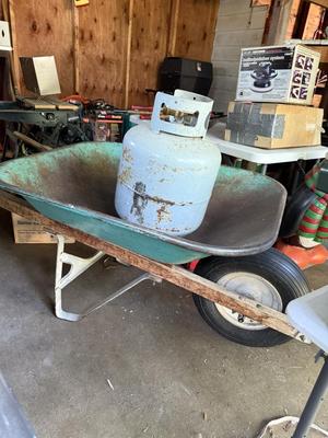 Sale Photo Thumbnail #147: G122.5-wheelbarrow with propane tank
