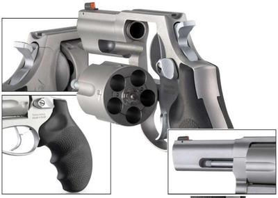 Sale Photo Thumbnail #291: MANUFACTURER: Taurus
FAMILY: 605 Series
MODEL: 605
TYPE: Revolver
ITEM GROUP: Double Action Centerfire Conceal Revolver
ACTION: Double / Single Action
CALIBER/GAUGE: 357 Magnum | 38 Special
FINISH: Stainless
FINISH TYPE: Stainless Steel
FRAME: Steel Frame