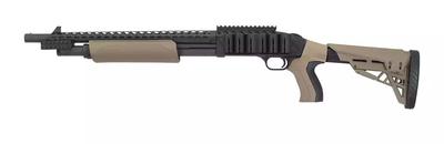 Sale Photo Thumbnail #312: MANUFACTURER: Mossberg
FAMILY: 500 Series
MODEL: 500 Scorpion
TYPE: Shotgun
ITEM GROUP: Tactical Pump Shotguns
ACTION: Pump Action
CALIBER/GAUGE: 12 Gauge
FINISH: Flat Dark Earth
FINISH TYPE: Blued
STOCK: Collapsible / Folding Stock
STOCK/GRIPS: Flat Dark