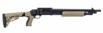 Sale Photo Thumbnail #310: MANUFACTURER: Mossberg
FAMILY: 500 Series
MODEL: 500 Scorpion
TYPE: Shotgun
ITEM GROUP: Tactical Pump Shotguns
ACTION: Pump Action
CALIBER/GAUGE: 12 Gauge
FINISH: Flat Dark Earth
FINISH TYPE: Blued
STOCK: Collapsible / Folding Stock
STOCK/GRIPS: Flat Dark