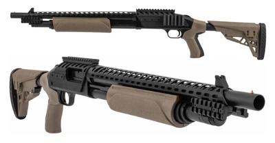 Sale Photo Thumbnail #311: MANUFACTURER: Mossberg
FAMILY: 500 Series
MODEL: 500 Scorpion
TYPE: Shotgun
ITEM GROUP: Tactical Pump Shotguns
ACTION: Pump Action
CALIBER/GAUGE: 12 Gauge
FINISH: Flat Dark Earth
FINISH TYPE: Blued
STOCK: Collapsible / Folding Stock
STOCK/GRIPS: Flat Dark