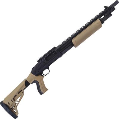 Sale Photo Thumbnail #308: MANUFACTURER: Mossberg
FAMILY: 500 Series
MODEL: 500 Scorpion
TYPE: Shotgun
ITEM GROUP: Tactical Pump Shotguns
ACTION: Pump Action
CALIBER/GAUGE: 12 Gauge
FINISH: Flat Dark Earth
FINISH TYPE: Blued
STOCK: Collapsible / Folding Stock
STOCK/GRIPS: Flat Dark