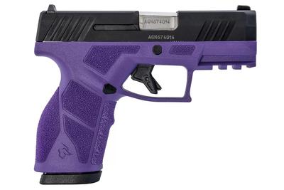 Sale Photo Thumbnail #320: MANUFACTURER: Taurus
FAMILY: GX2 Series
MODEL: GX2
TYPE: Semi-Auto Pistol
ITEM GROUP: Centerfire Polymer Pistols
ACTION: Striker Fired
CALIBER/GAUGE: 9mm
FINISH: Black
FINISH TYPE: Black
FRAME: Steel Frame
STOCK/GRIPS: Dark Purple Polymer
BARREL: 3.38"
OV