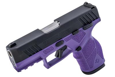 Sale Photo Thumbnail #318: MANUFACTURER: Taurus
FAMILY: GX2 Series
MODEL: GX2
TYPE: Semi-Auto Pistol
ITEM GROUP: Centerfire Polymer Pistols
ACTION: Striker Fired
CALIBER/GAUGE: 9mm
FINISH: Black
FINISH TYPE: Black
FRAME: Steel Frame
STOCK/GRIPS: Dark Purple Polymer
BARREL: 3.38"
OV