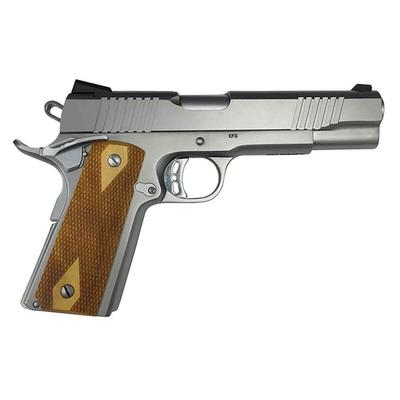 Sale Photo Thumbnail #335: MANUFACTURER: Rock Island Armory
FAMILY: 1911 Style Pistol Series
MODEL: M1911-A1 ROCK
TYPE: Semi-Auto Pistol
ITEM GROUP: Centerfire Metal Frame Pistols
ACTION: Single Action
CALIBER/GAUGE: 9mm
FINISH: Stainless
FINISH TYPE: Stainless Steel
FRAME: Steel F