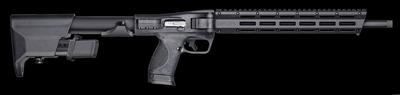 Sale Photo Thumbnail #365: MANUFACTURER: Smith and Wesson
FAMILY: M&P FPC Series
MODEL: M&P15 FPC
TYPE: Rifle
ITEM GROUP: AR Style Centerfire Rifles
ACTION: Semi-Auto
CALIBER/GAUGE: 9mm
FINISH: Hardcoat Anodized Black
FINISH TYPE: Applied Finish
STOCK: Collapsible / Folding Stock
S