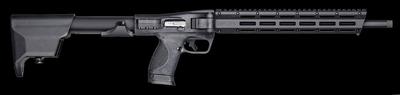 Sale Photo Thumbnail #367: MANUFACTURER: Smith and Wesson
FAMILY: M&P FPC Series
MODEL: M&P15 FPC
TYPE: Rifle
ITEM GROUP: AR Style Centerfire Rifles
ACTION: Semi-Auto
CALIBER/GAUGE: 9mm
FINISH: Hardcoat Anodized Black
FINISH TYPE: Applied Finish
STOCK: Collapsible / Folding Stock
S
