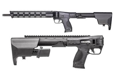 Sale Photo Thumbnail #368: MANUFACTURER: Smith and Wesson
FAMILY: M&P FPC Series
MODEL: M&P15 FPC
TYPE: Rifle
ITEM GROUP: AR Style Centerfire Rifles
ACTION: Semi-Auto
CALIBER/GAUGE: 9mm
FINISH: Hardcoat Anodized Black
FINISH TYPE: Applied Finish
STOCK: Collapsible / Folding Stock
S