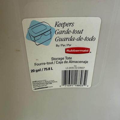 Rubbermaid Storage Totes, Lights, & Extension Cords (G-HS)