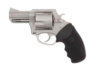 Sale Photo Thumbnail #378: MANUFACTURER: Charter Arms
FAMILY: Bulldog Series
MODEL: Bulldog
TYPE: Revolver
ITEM GROUP: Double Action Centerfire Revolvers
ACTION: Double / Single Action
CALIBER/GAUGE: 45 Colt
FINISH: Stainless
FINISH TYPE: Stainless Steel
FRAME: Steel Frame
STOCK/GR