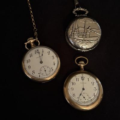 Three Pocket Watches incl. Waltham 15 Jewels (K-HS)