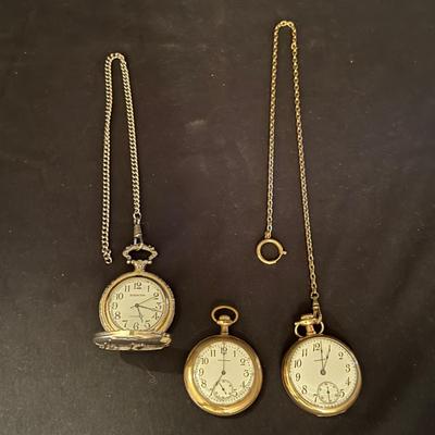 Three Pocket Watches incl. Waltham 15 Jewels (K-HS)