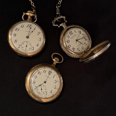 Three Pocket Watches incl. Waltham 15 Jewels (K-HS)