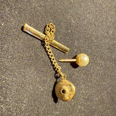 14K Tie Tack Pin plus Cufflinks & More (K-HS)