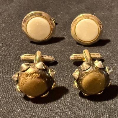 14K Tie Tack Pin plus Cufflinks & More (K-HS)