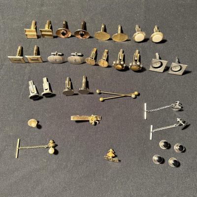 14K Tie Tack Pin plus Cufflinks & More (K-HS)