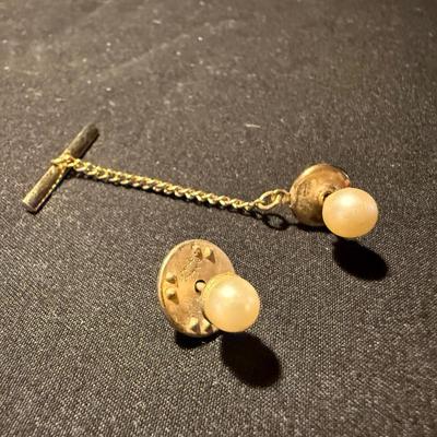 14K Tie Tack Pin plus Cufflinks & More (K-HS)