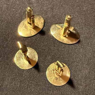 14K Tie Tack Pin plus Cufflinks & More (K-HS)