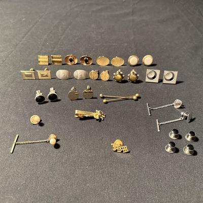14K Tie Tack Pin plus Cufflinks & More (K-HS)