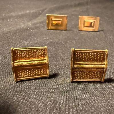 14K Tie Tack Pin plus Cufflinks & More (K-HS)