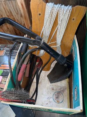Sale Photo Thumbnail #208: G103-hardhats and folding shovel plus extras