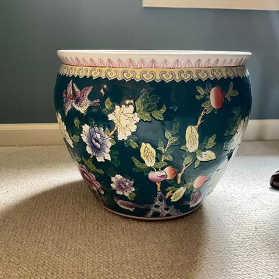 A797 Large Chinese Porcelain Fish Bowl Planter