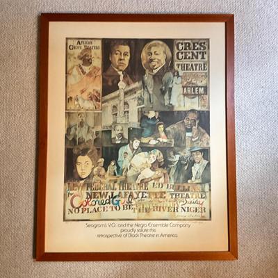 A803 Signed & Numbered Print "Retrospective Of Black Theatre" by Jerry Pinkney