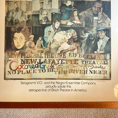 A803 Signed & Numbered Print "Retrospective Of Black Theatre" by Jerry Pinkney