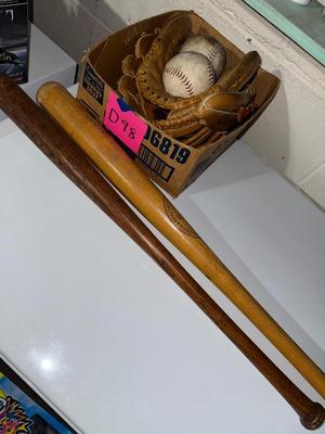 Sale Photo Thumbnail #581: D98-Baseball bats and gloves