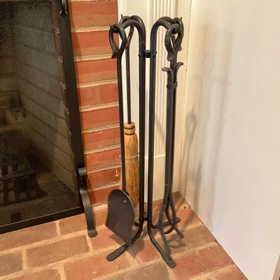 L830 Wrought Iron Fireplace Tools