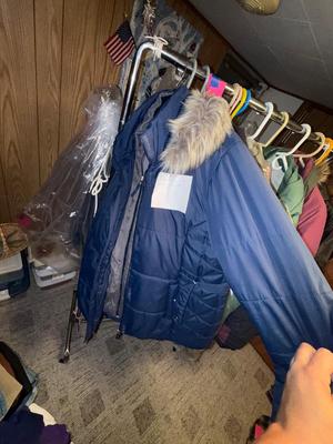 Sale Photo Thumbnail #734: D57-Garment rack plus contents
