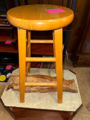 Sale Photo Thumbnail #804: D36-Side table, stool, turtle wall hanging