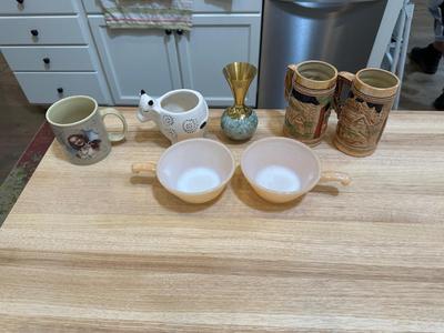 MISC LOT MUGS AND BOWLS