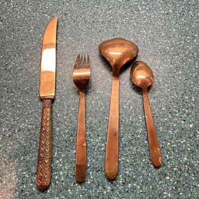K871 S.Samron Thailand Co. Bronze/Stainless Steel Flatware Set