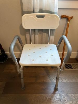 NOVA WALKER WITH HAND BRAKE, WALKER, BATH CHAIR AND CANE