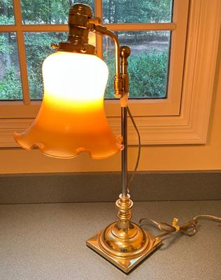 K898 Vintage Brass Bell Table Lamp and Wall Clock