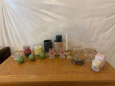 MISC CANDLES AND HOLDERS