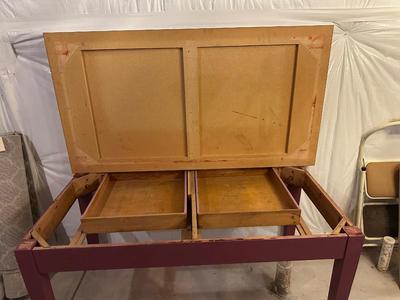 LARGE CRAFTING TABLE WITH DRAWERS