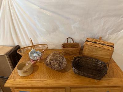 LONGERBERGER BASKET, HANDMADE BASKET AND OTHERS
