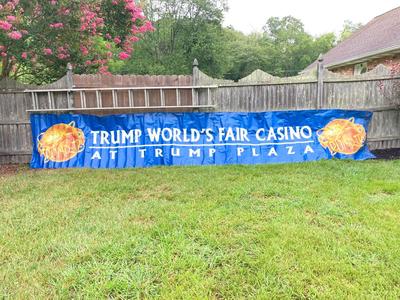 LOT 135: Large Trump World's Fair Casino at Trump Plaza Banner