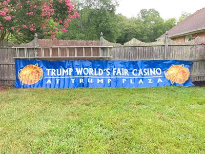 LOT 135: Large Trump World's Fair Casino at Trump Plaza Banner