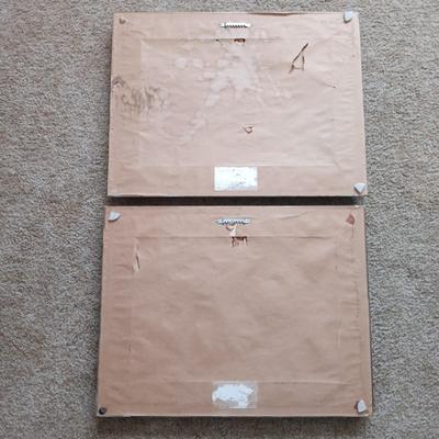 LOT 154: Framed and Matted Wall Art - Piglets
