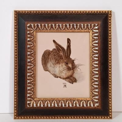 LOT 156: Framed Rosenthal Porcelain Albrecht Durer -Young Hare Wall Art