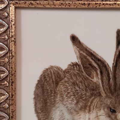 LOT 156: Framed Rosenthal Porcelain Albrecht Durer -Young Hare Wall Art