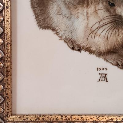 LOT 156: Framed Rosenthal Porcelain Albrecht Durer -Young Hare Wall Art