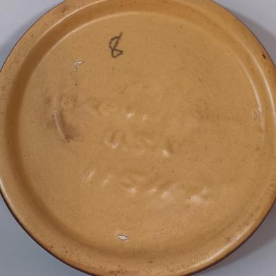 LOT 158: Roseville Pottery Water Lily Candle Stick Holders